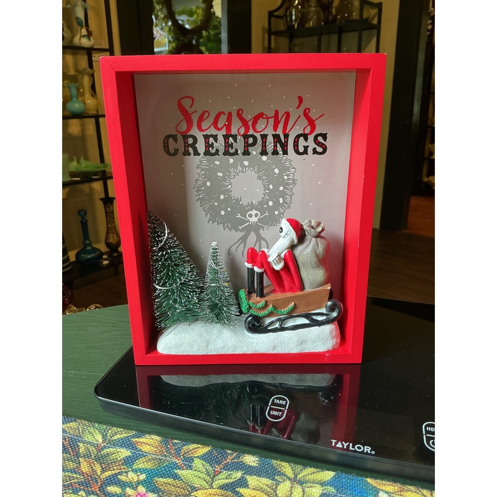 Disney Nightmare Before Christmas Seasons Creepings Light Up Table Sign Jack